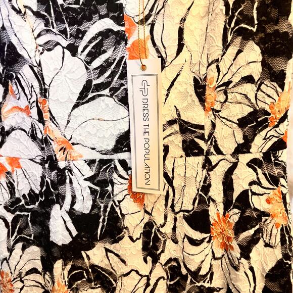 Dress The Population Alice Floral Sleeveless V Neck Sheath Dress NWT Small - Picture 12 of 12